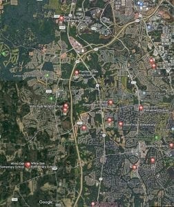 elementary schools in Cary map