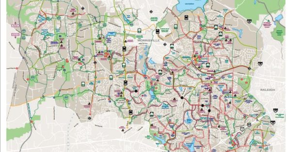 Map Of Cary Nc Cary Parks, Bike Trails and Greenways   The Best Cary Neighborhoods